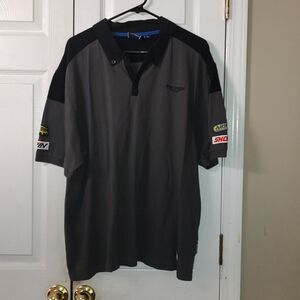 Triumph Motorcycles black gray polo shirt logo sleeves  Sz XXXL